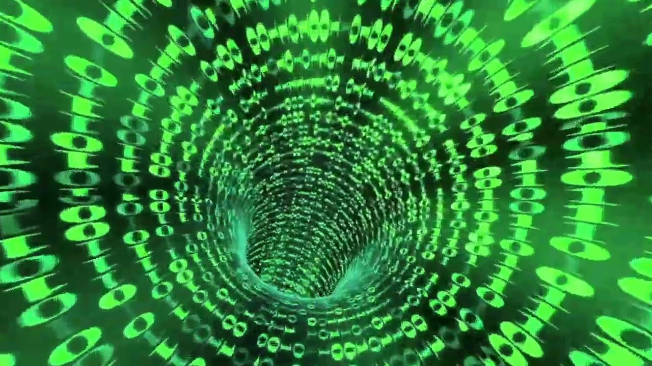 XFlight through a matrix-style digital tunnel ll 4K Video 