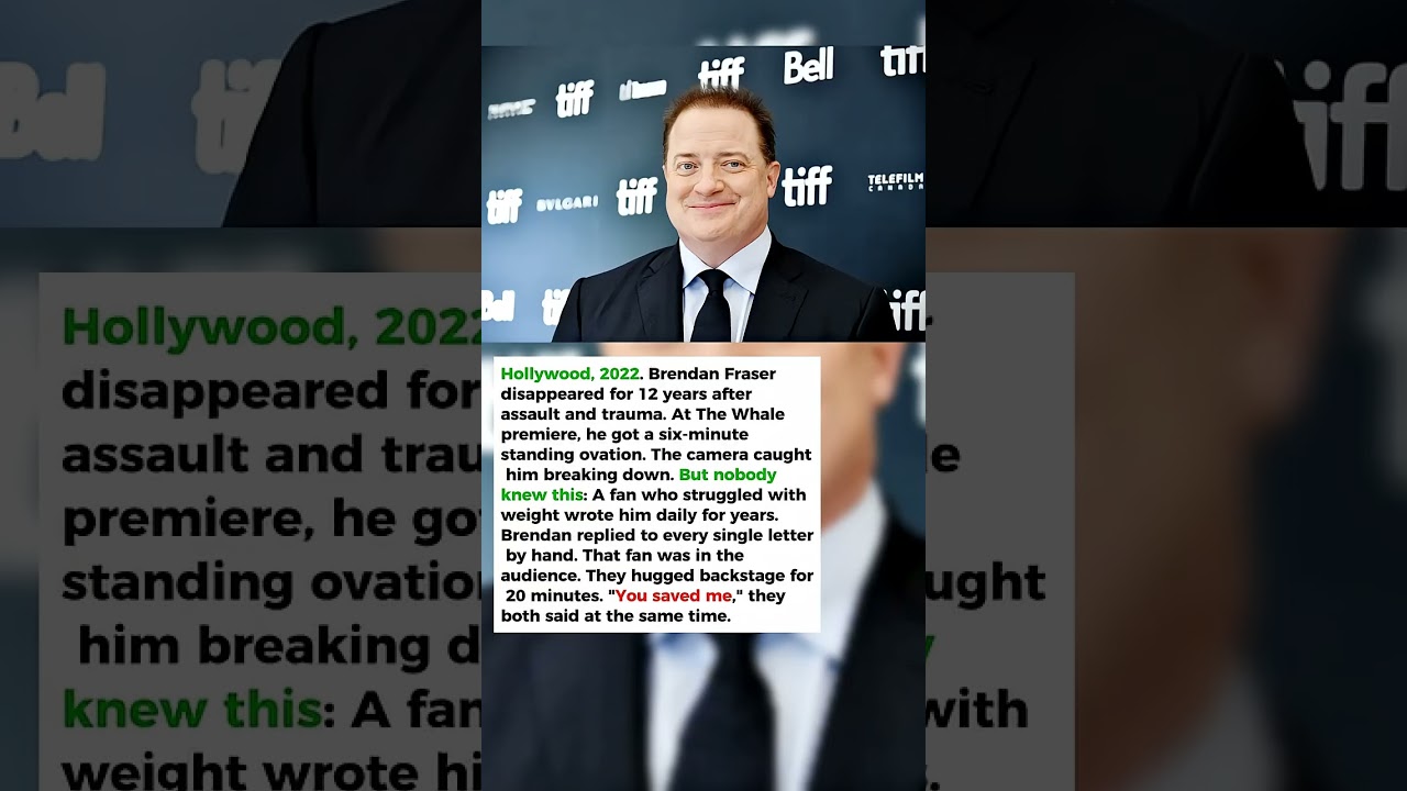 Brendan Fraser's Comeback Story That Made Everyone Cry 😭 #shortsfeed