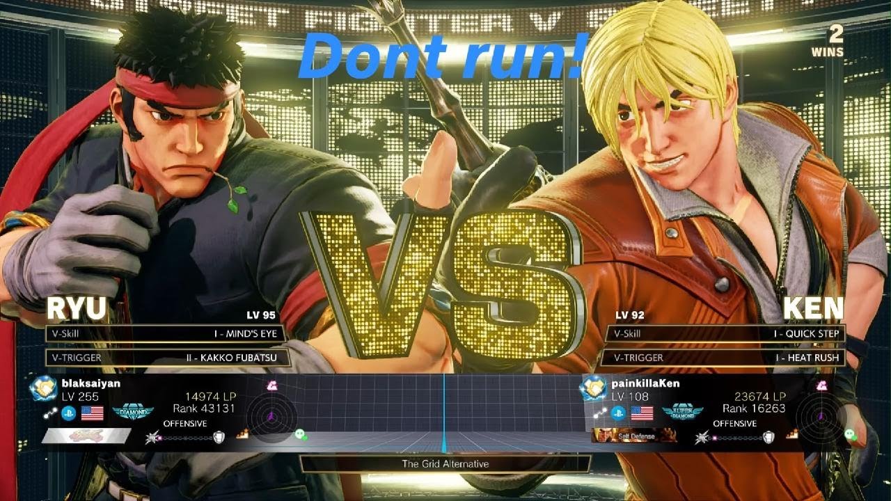 Street Fighter 5 : blaksaiyan vs painkillaken : you ran? But ur strong enough right?