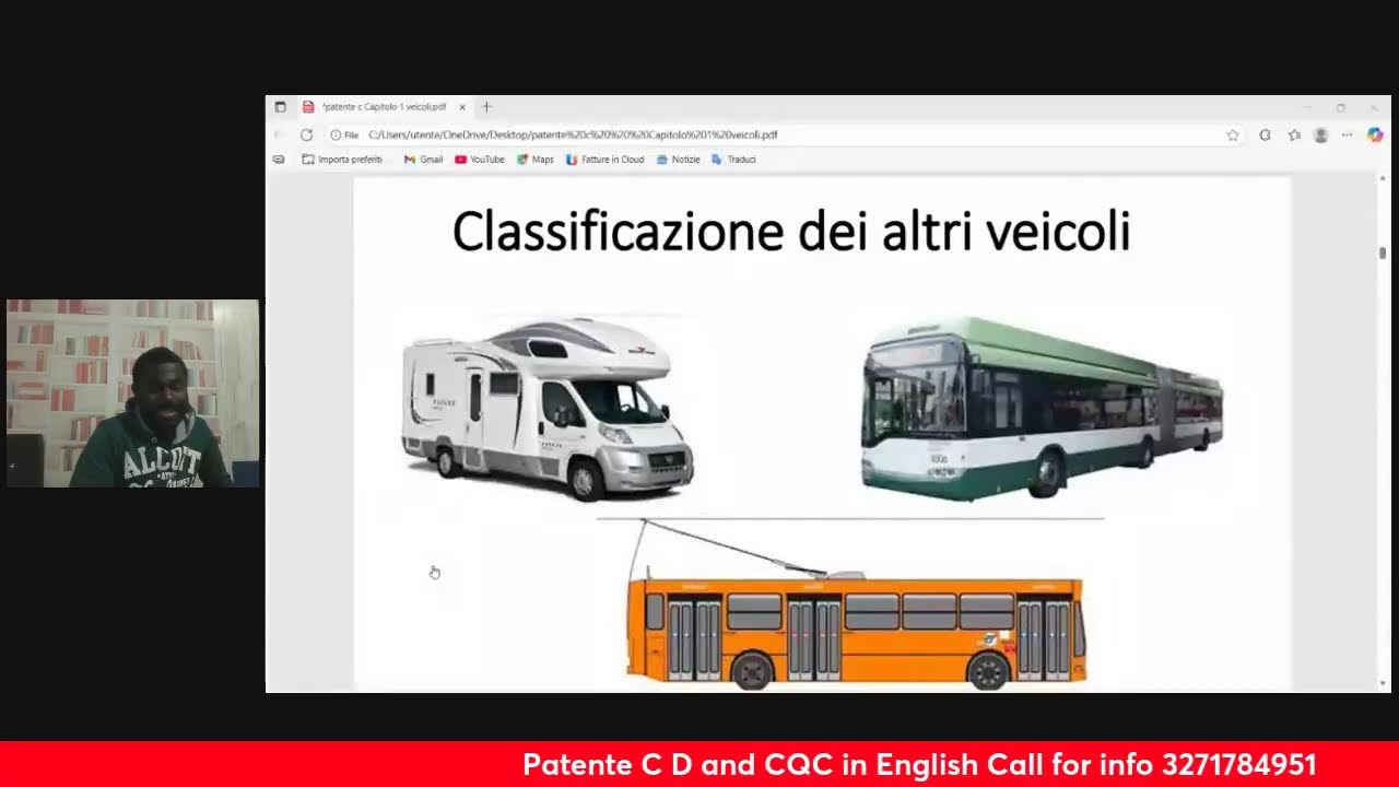 Patente C and  D  Live lessons  |  Chapter 1  Lesson  2  Quiz sui  Mezzi d'opera