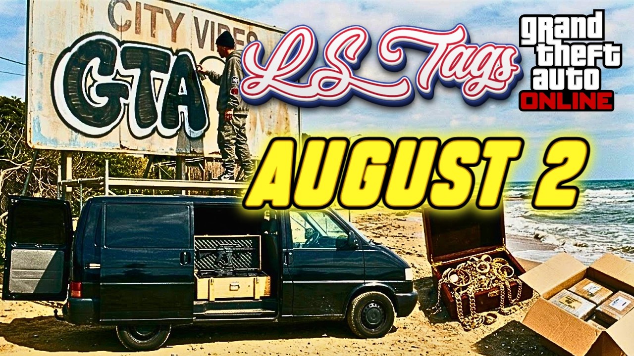 МЕСТОПОЛОЖЕНИЕ LS TAGS, КОРАБЛЕКРУШЕНИЯ И ОРУЖЕЙНОГО ФУРГОНА &mdash; 2 АВГУСТА | GTA ONLINE