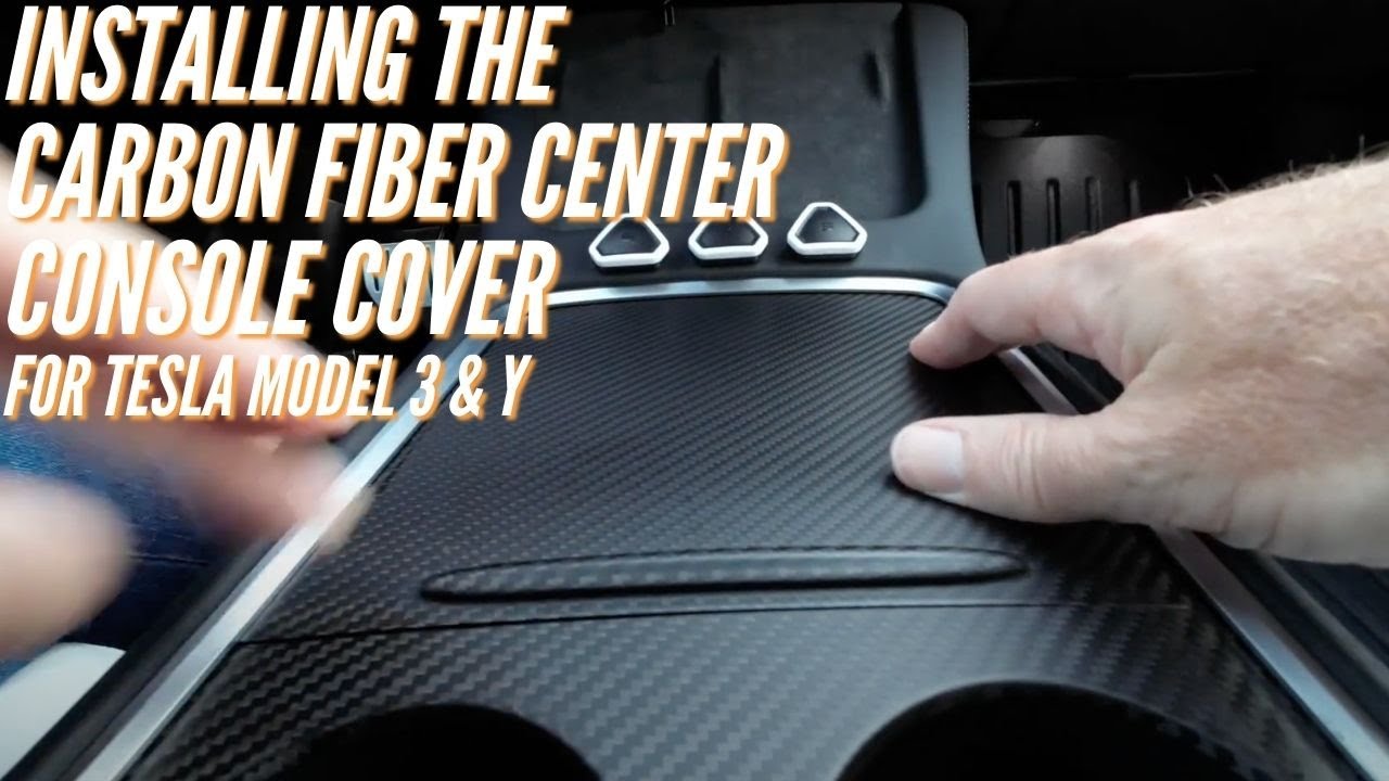 Carbon Fiber Console Cover for the Tesla Model 3/Y