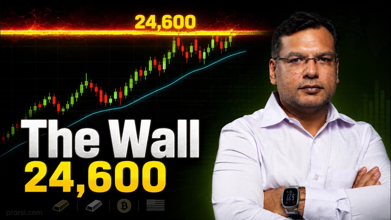Nifty Analysis: 24,600 Wall, Midcaps at Support, Gold at a Junction