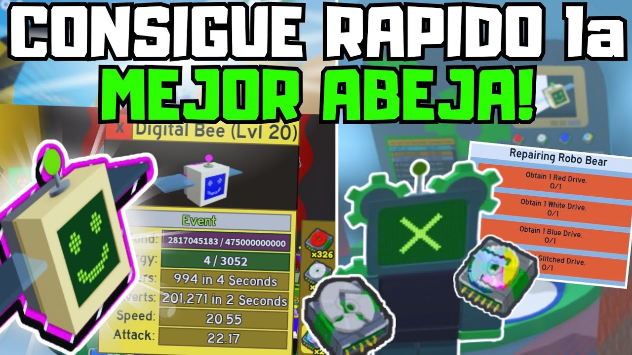 COMO CONSEGUIR la MEJOR ABEJA de BEE SWARM SIMULATOR! GUÍA DIGITAL BEE y ROBO BEAR! | Roblox