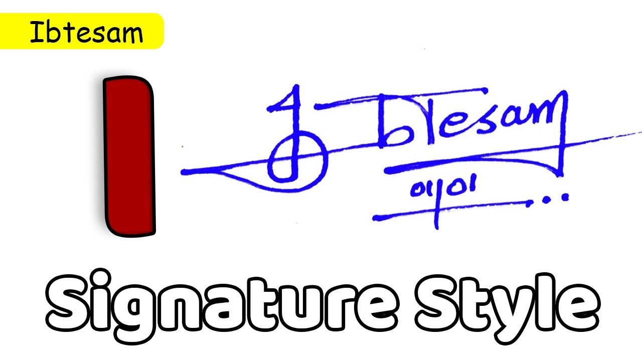 ✅ Ibtesam Name Signature Style | I Signature Style | Signature Style of My Name Ibtesam