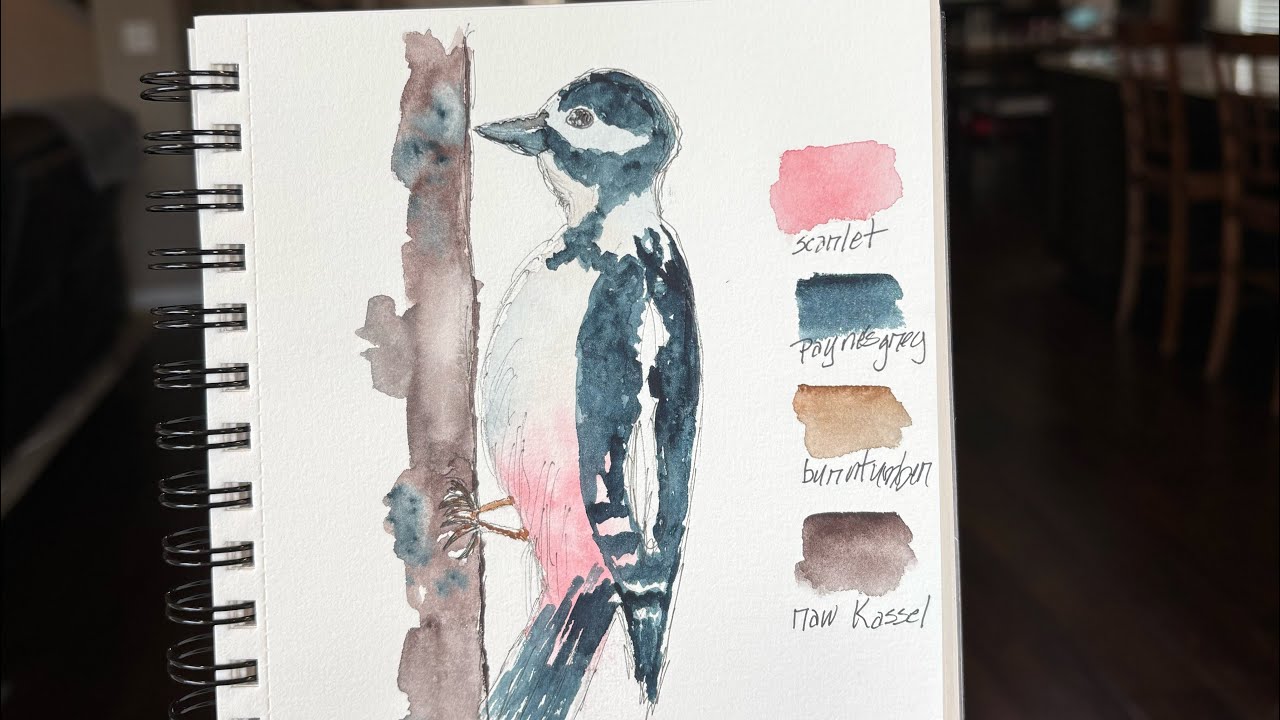 Серия работ тушью и акварелью: пошаговое руководство от @CamillaDamsboArt