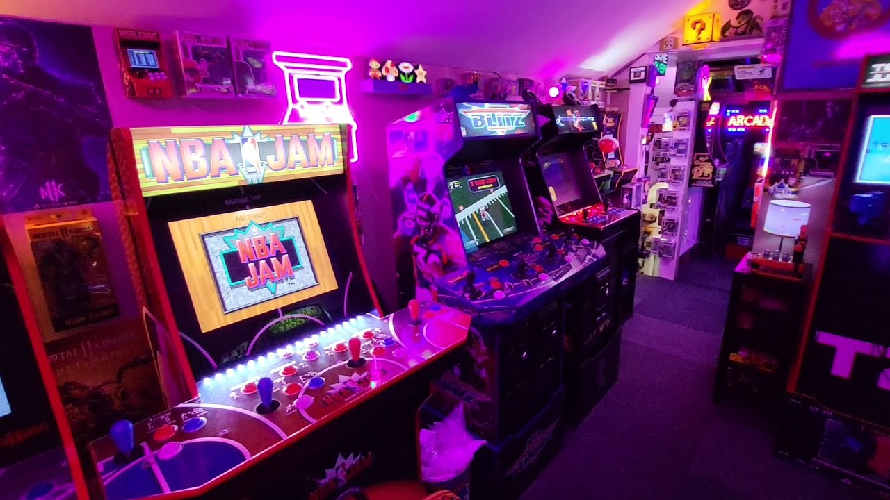 Arcade1up, Attic Gaming Room. Final walk through.