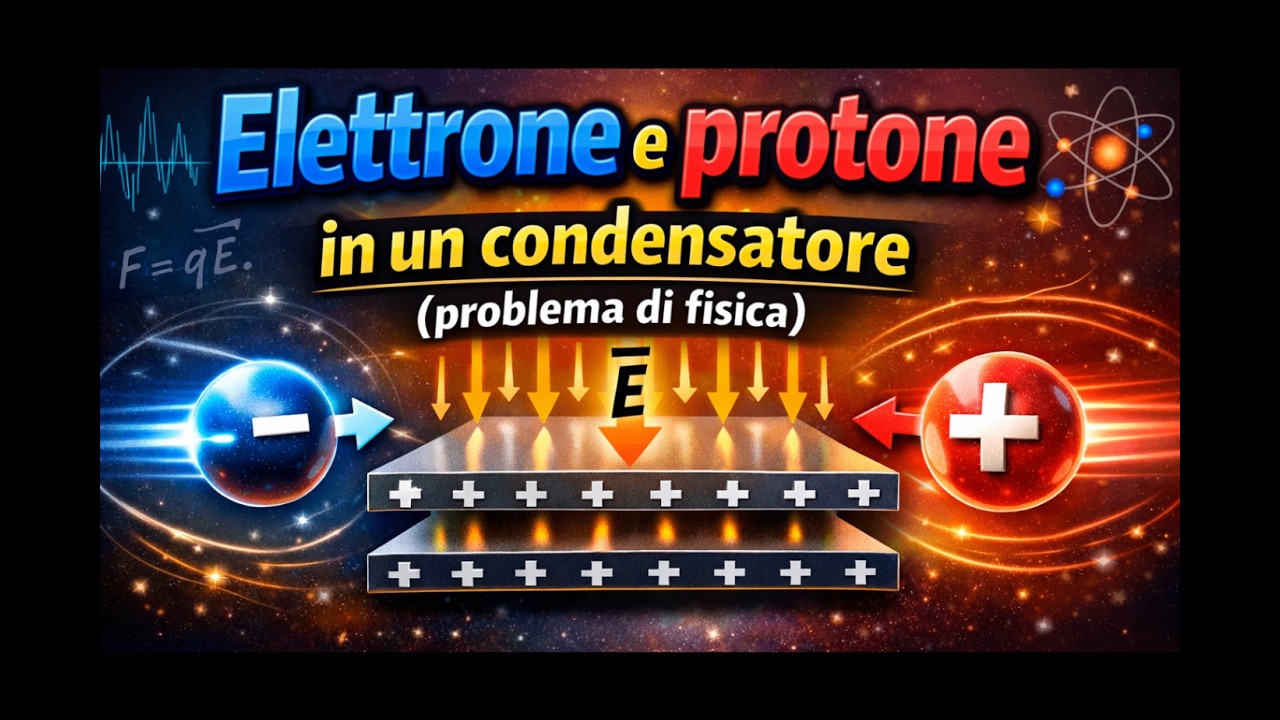 Elettrone e protone in un condensatore (problema di fisica)