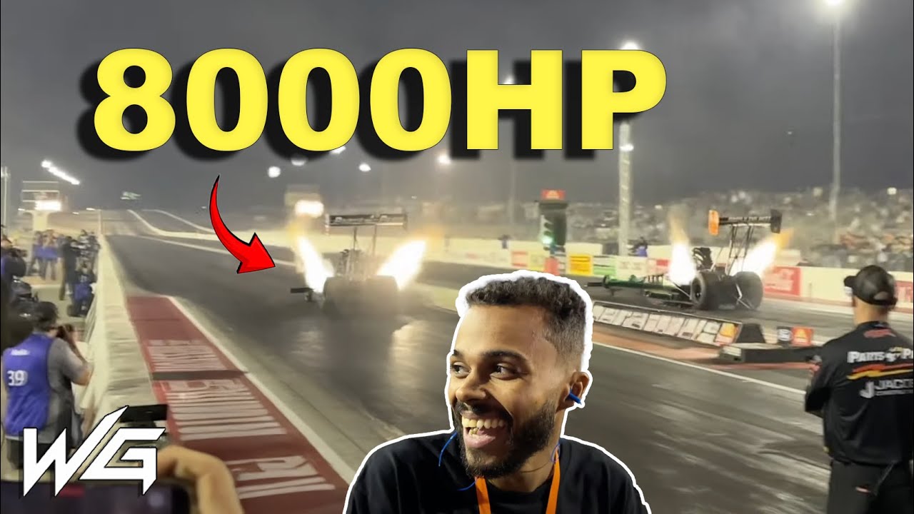 His first time witnessing an NHRA race!
