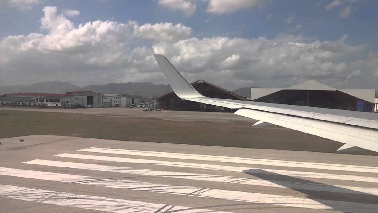 Taxiing & Take off from Piarco international Airport Trinidad on Caribbean Airlines Boeing 767