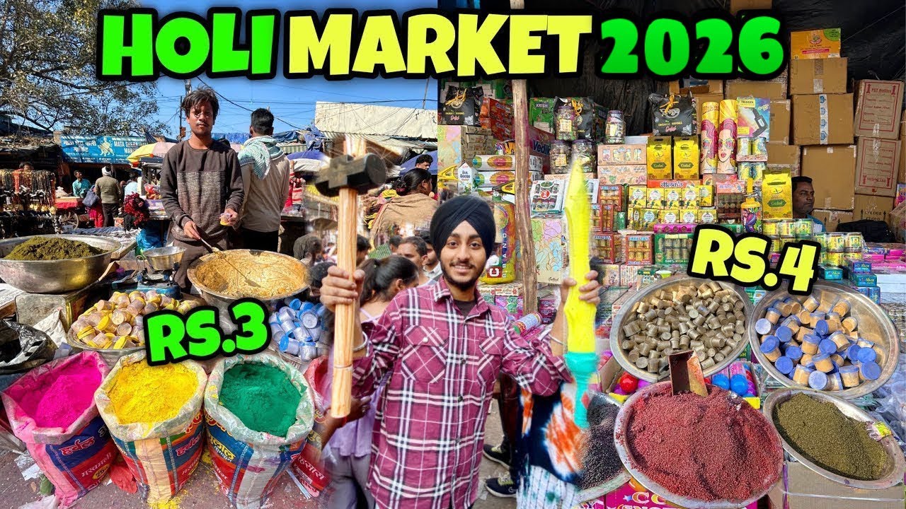 DELHI CHEAPEST HOLI MARKET 2026😍|SADAR BAZAR HOLIDAY MARKET | HOLI STASH 2026 |HOLI MARKET