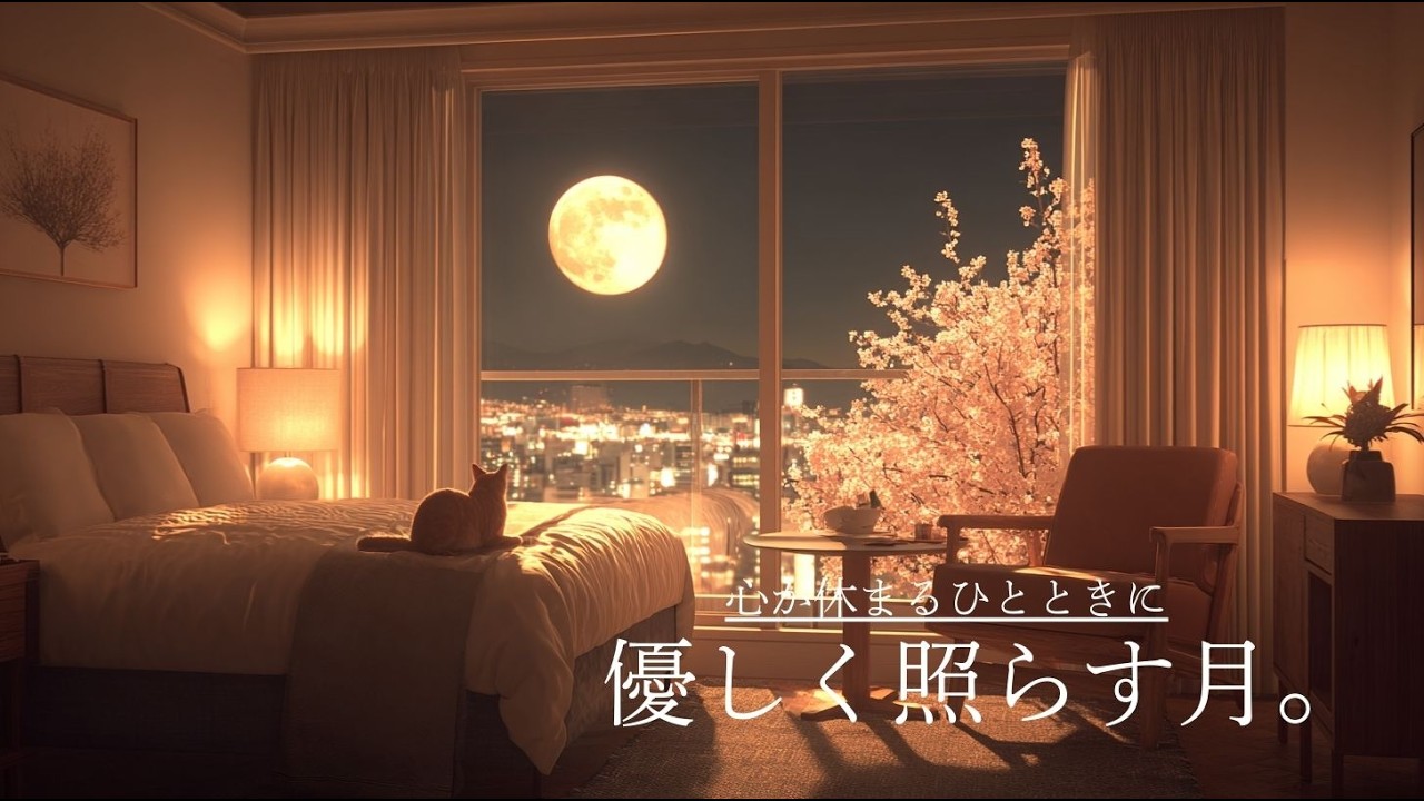 【癒やされるBGM】🌙心が休まるひとときに、優しく照らす月。
