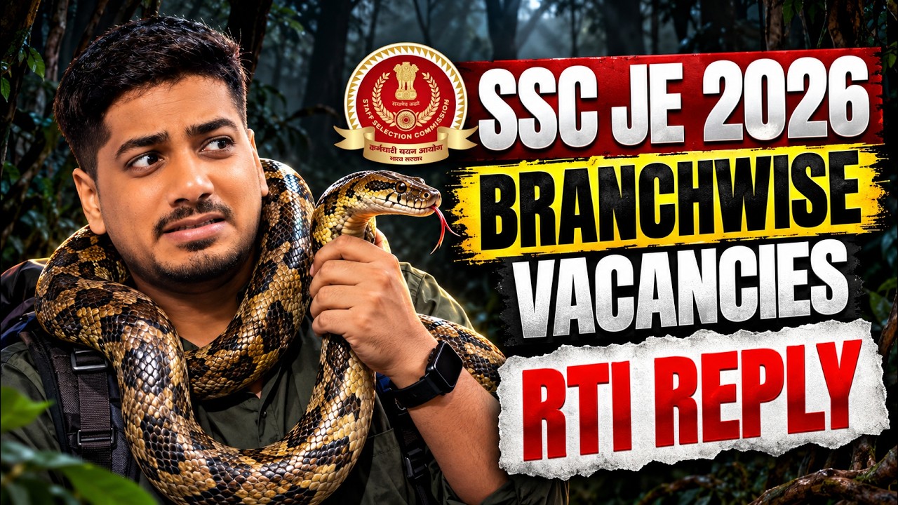 SSC JE 2026 Branchwise Vacancy | SSC JE 2026 Expected Vacancy | Safe Score | Cutoff #ssc #sscje