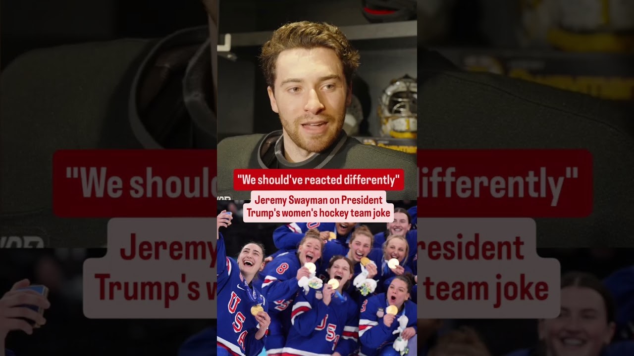 Jeremy Swayman on Team USA&rsquo;s reaction to women&rsquo;s team joke #teamusa #hockey (via @nhlbruins)