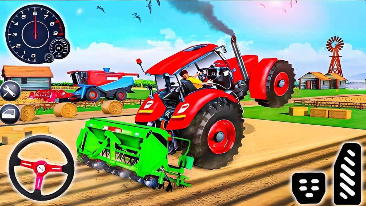 Modern Tractor Farming Driving Simulator 3D - New Tractor Games - Android Gameplay
