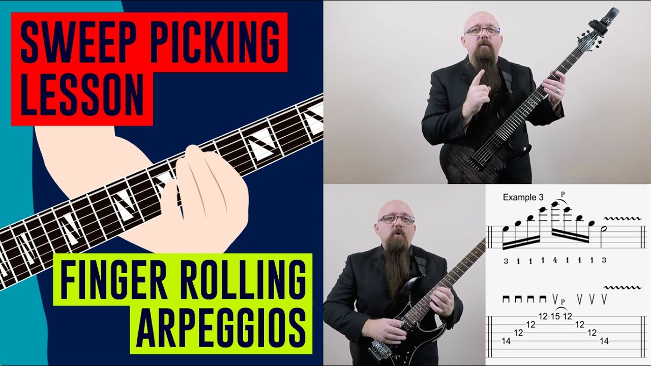 [Sweep Picking Lesson] Finger Rolling Arpeggios