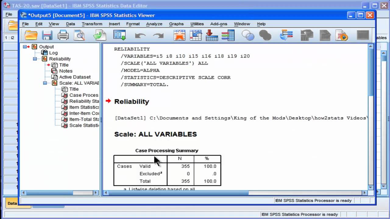 Альфа Кронбаха &mdash; SPSS (часть 1)