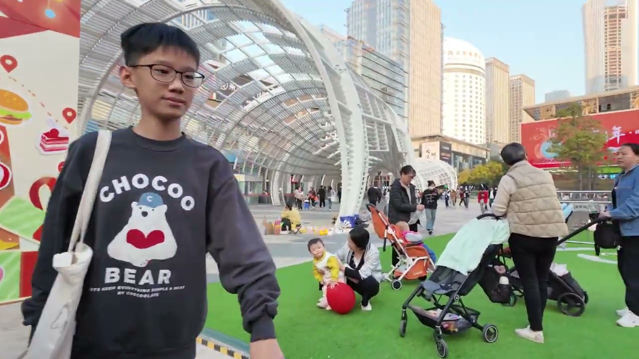 Walking Tour of Coastal City Mall Street in Nanshan, Shenzhen - Near Shenzhen Bay Port | 4K