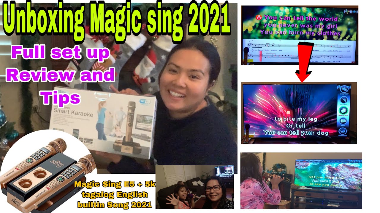 Magic Sing E5 + 5k tagalog English builtin Song 2021 || full set up and Tips