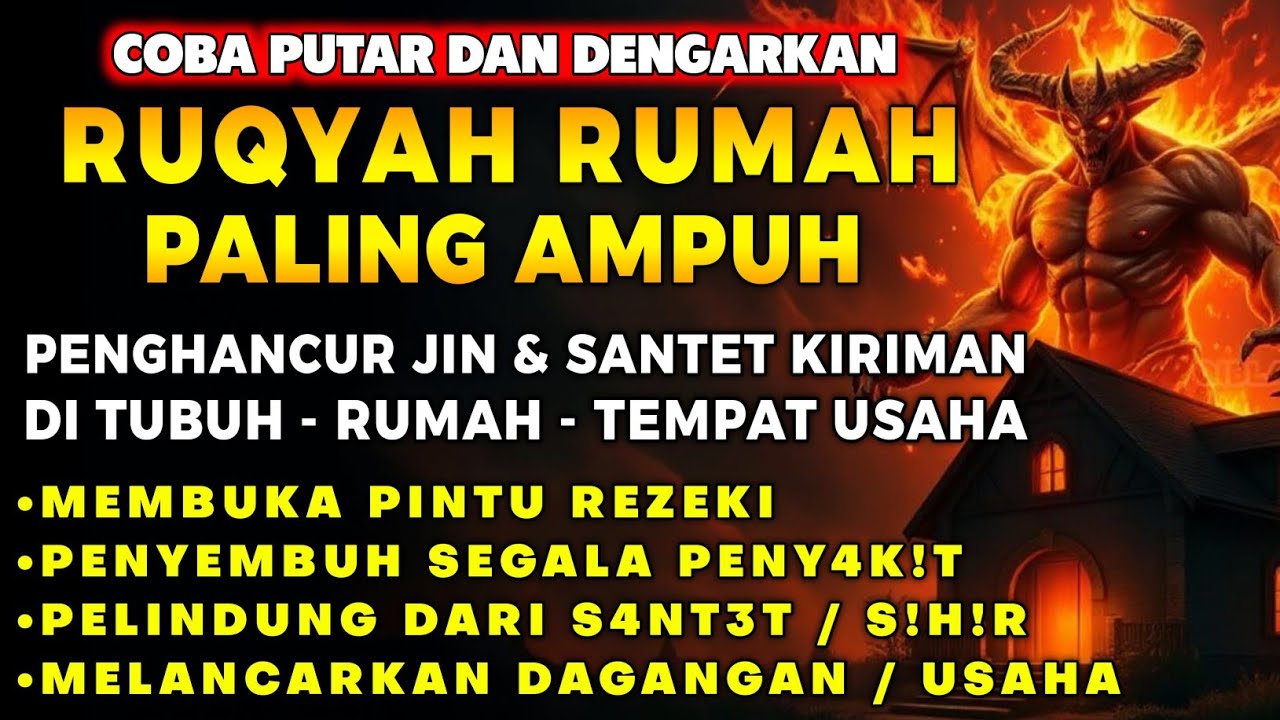 RUQYAH RUMAH PENGUSIR JIN, SETAN & SIHIR DI RUMAH & TUBUH, PENENANG HATI DAN FIKIRAN | BY ALAA ASER
