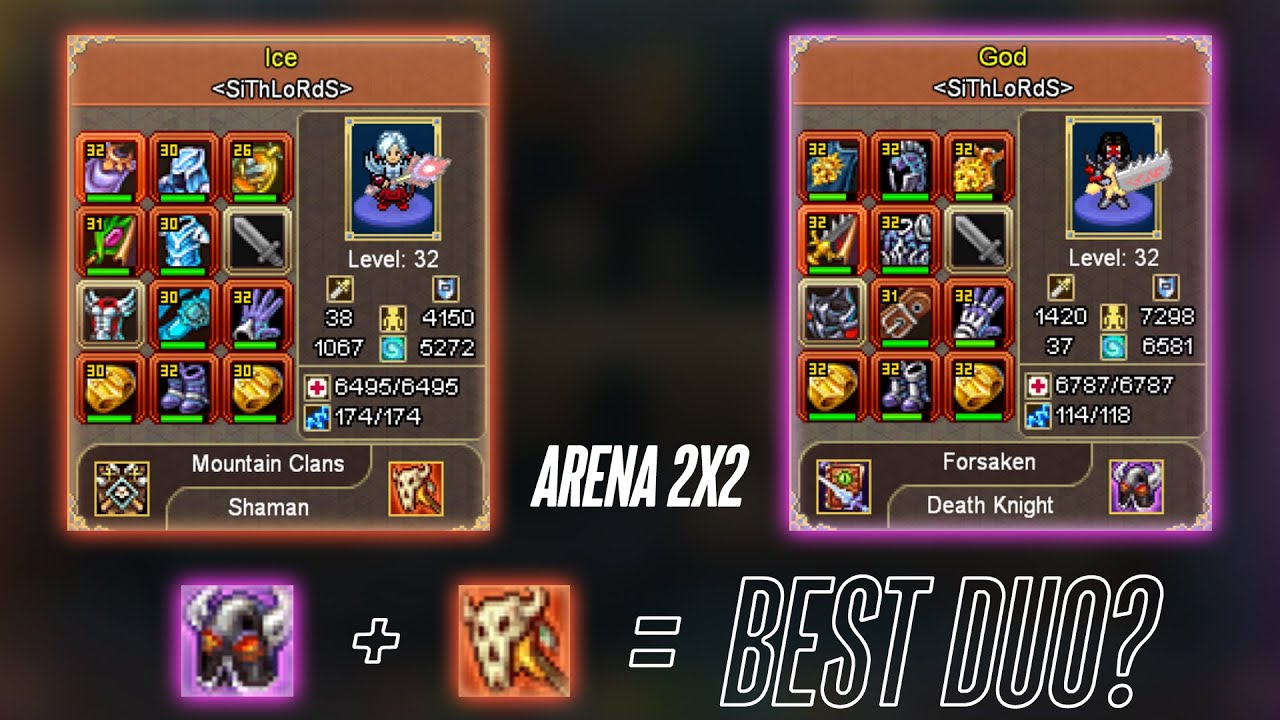 Shaman + DK Vs Elves - Arena 2x2 - Warspear Online
