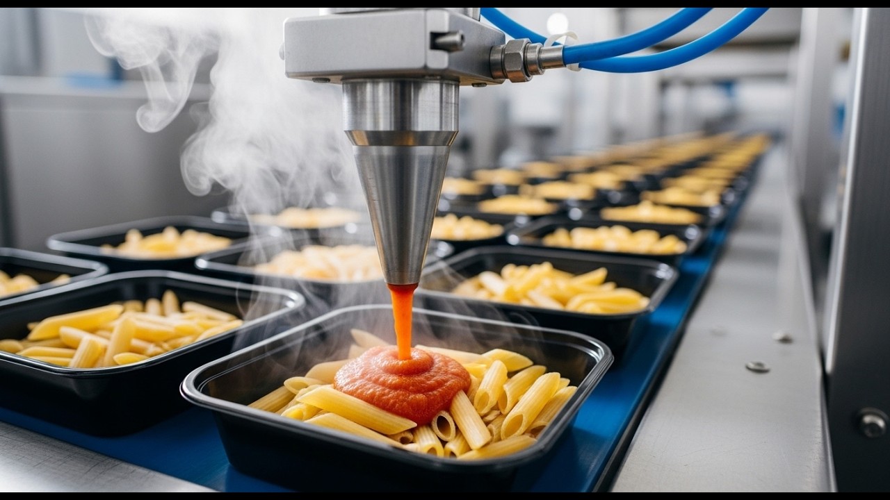 inside the factory how ready to eat pasta meals are made using automation
