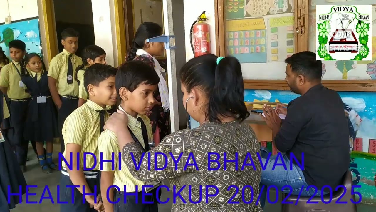 nidhi Vidya bhavan school organised Health checkup camp in school