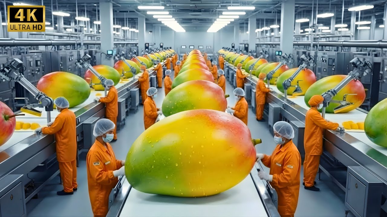 How Fresh Mango Becomes Mango Slices | Inside a Modern Mango Factory  (Full Process)