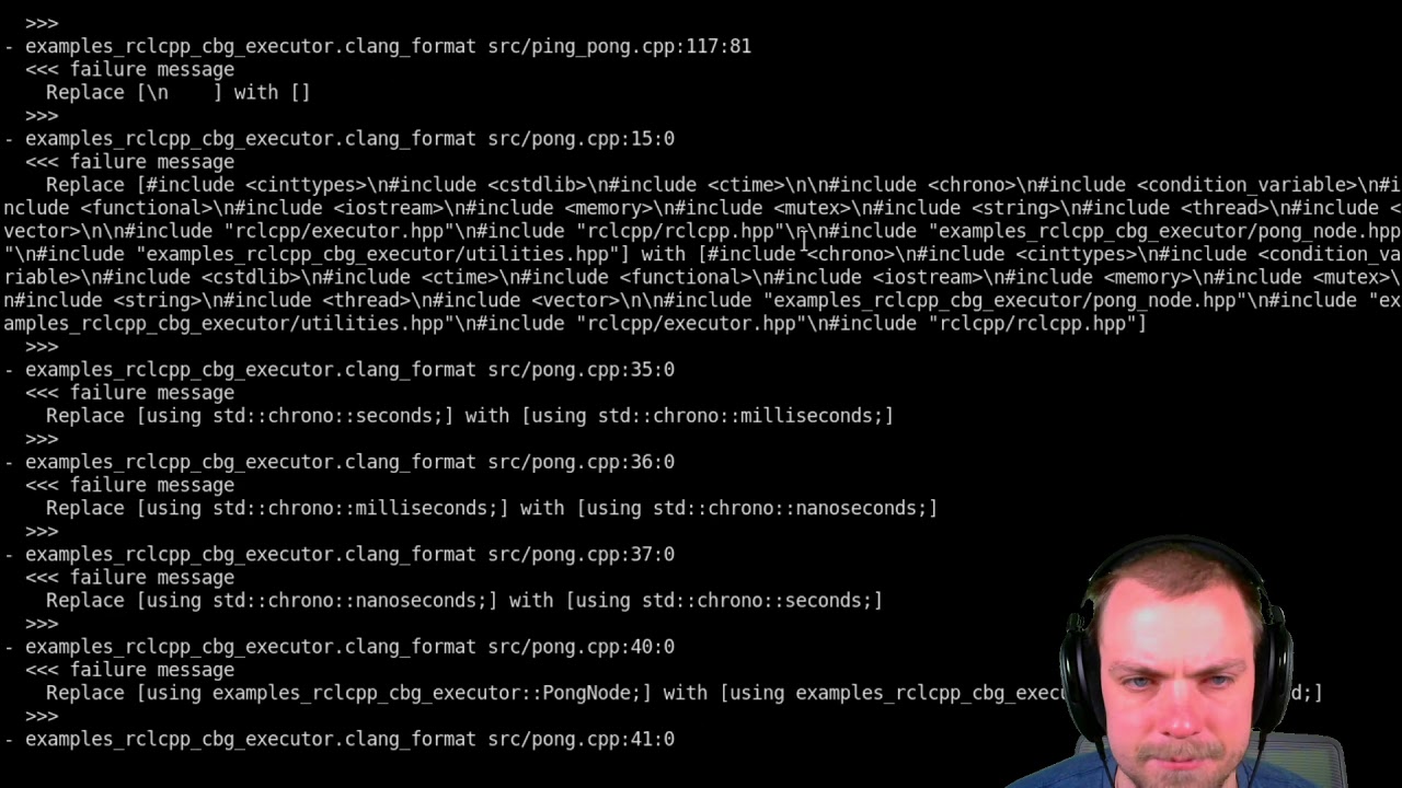 Auto format C++ code in ROS2 using ament lint and clang format
