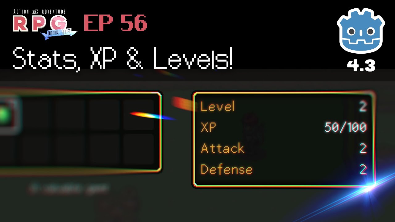 Basic Player Stats & Leveling // E56 // Make a 2D Action & Adventure RPG in Godot 4