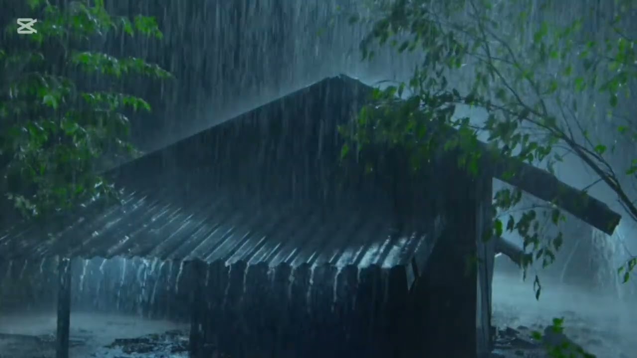 Fall Asleep to The Sound of Rain in a Small Tin House||Night Sleep 0.9||#rain 