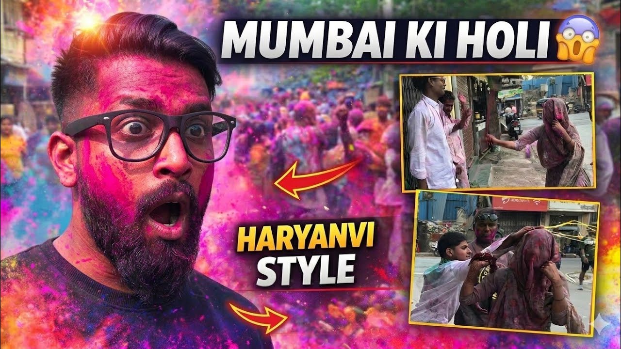 Aisi Holi Aapne Kabhi Nahi Dekhi! 😱 | Haryanvi Style Holi in Mumbai Vlog