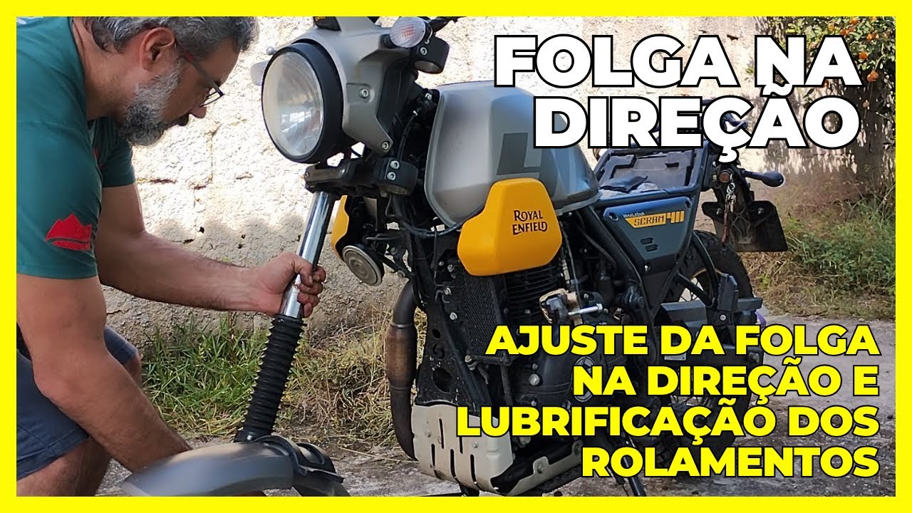 Remontei Toda a Frente da Moto! Manutenção Completa na Caixa de Direção da Scram 411 #himalayan