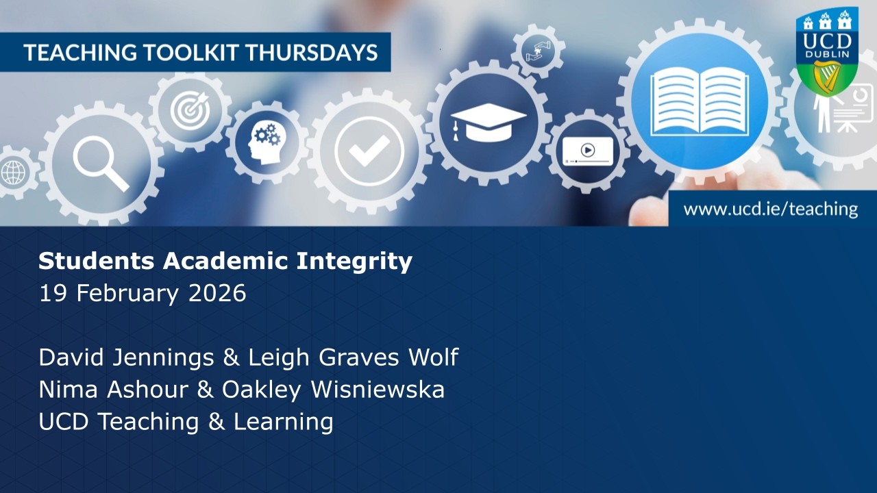 Teaching Toolkit Thursday - Students Academic Integrity