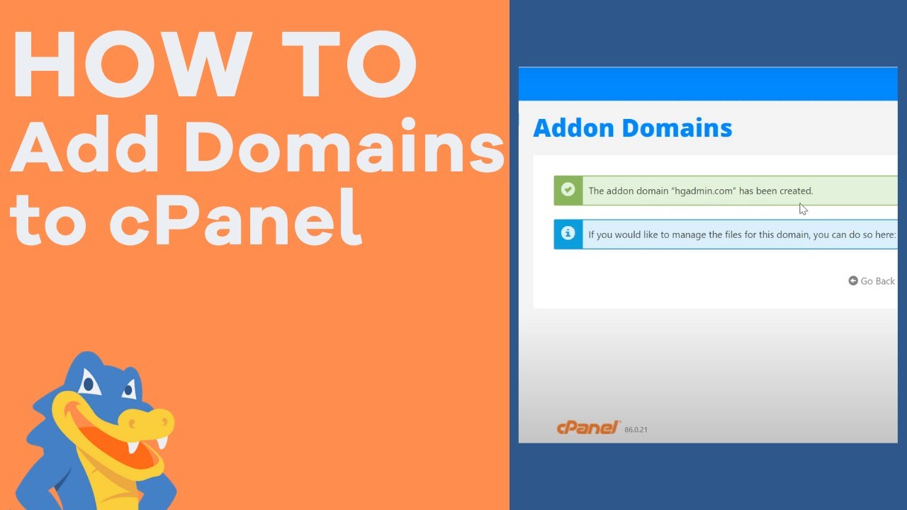 How To Create an Addon Domain - HostGator cPanel