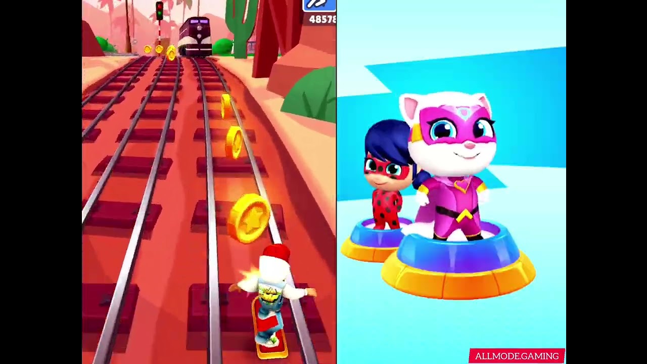 Subway Surfers vs Talking Tom Hero Dash 🔥 | Best Offline Running Game 2026#subwaysurfs #games 
