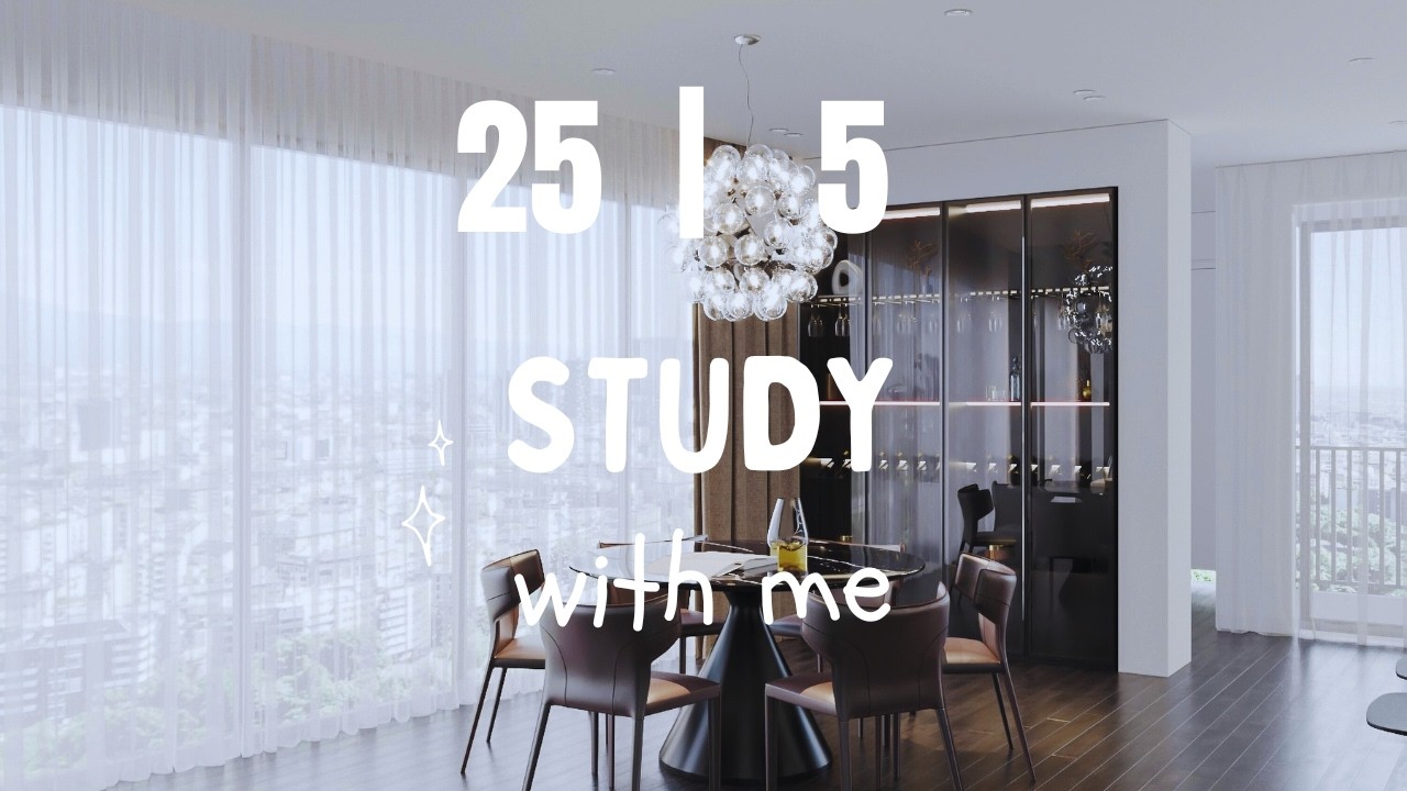 25/5 Pomodoro Timer | 3 x 25 min | Focus |Study | Reflection | Productivity #48