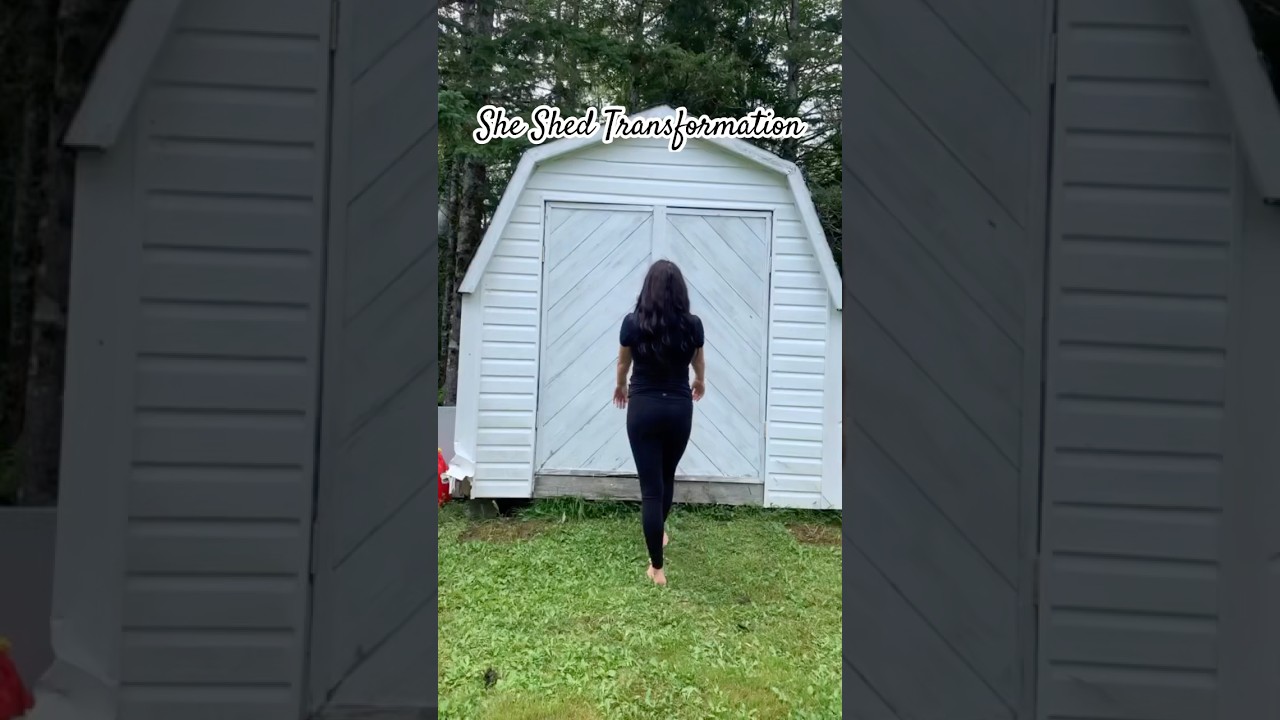 Shed Makeover- Pt 2 #sheshed #exteriorproject #diy #homerenovationideas