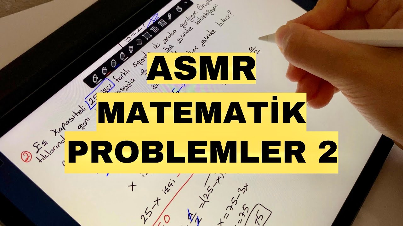 ASMR iPad | Matematik | Problemler 2 | YKS | KPSS | ALES | Türkçe ASMR