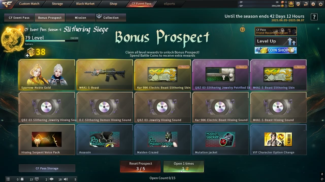 Crossfire West Battle Pass S4 Clearing All Collection with Only 4 Gold Coin