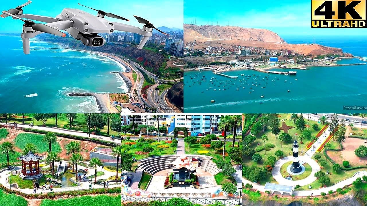 COSTA VERDE DESDE UN DRONE LIMA PERU 2022 4K UHD 60FPS
