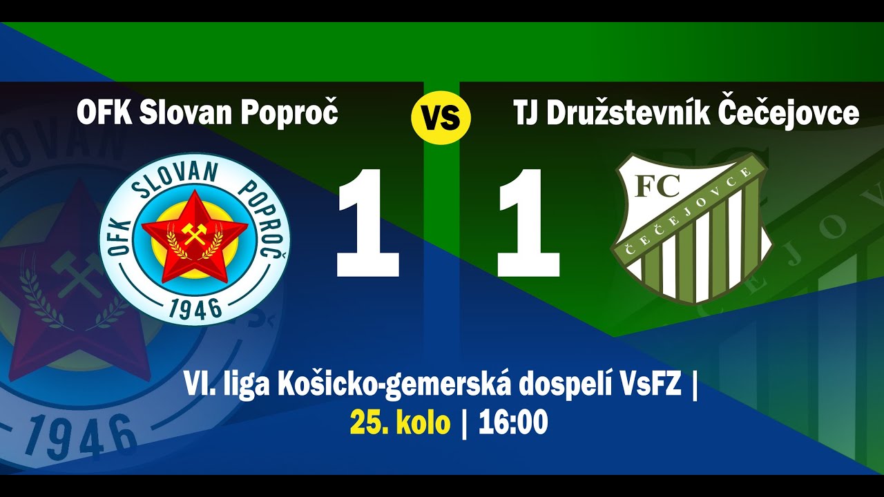 TJ Družstevník Čečejovce - OFK Slovan Poproč 1:1
