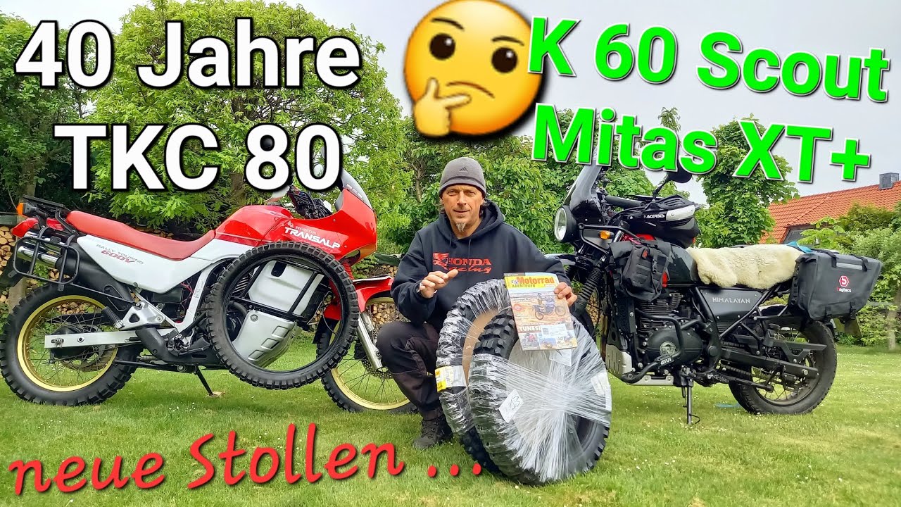 Die RE Himalayan bekommt neue Reifen Mitas Heidenau oder? 40 Jahre Conti TKC 80 Motorrad Abenteuer