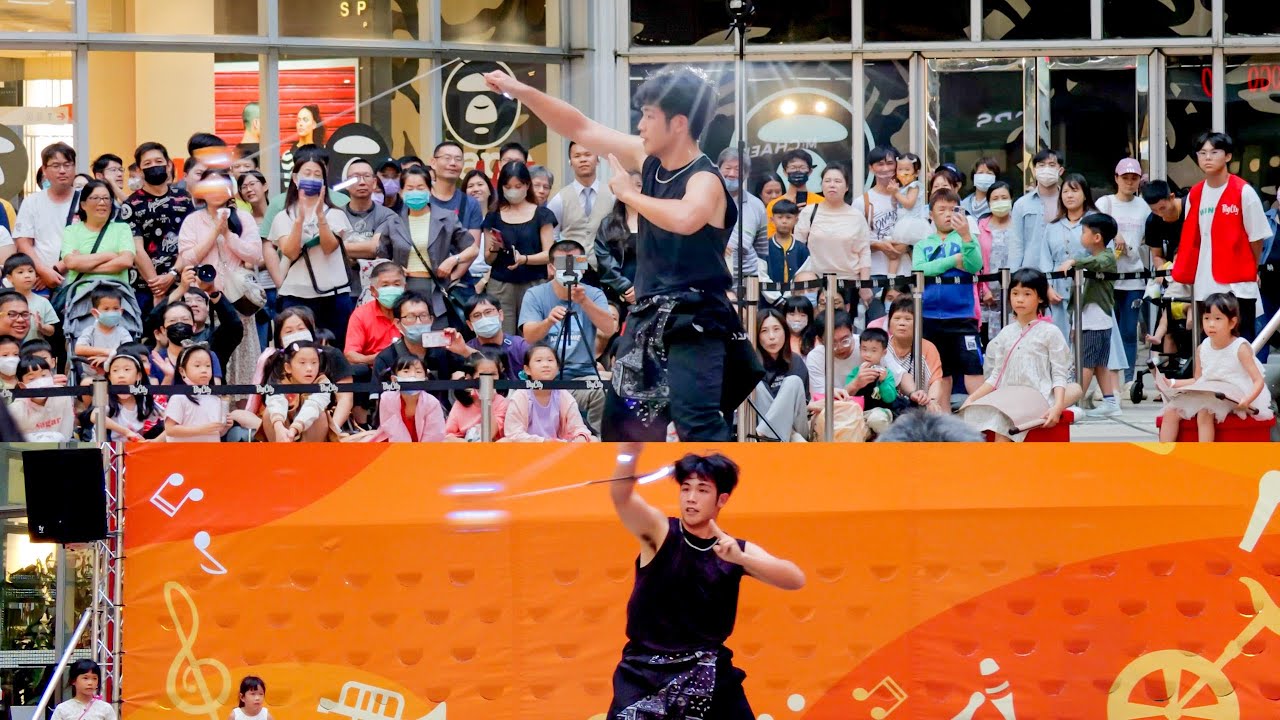 台灣街頭藝人鄭湧蒼，花式扯鈴，第六屆街藝節亞軍 ! 全場高潮Street Artistes, Fancy Upright Diabolo