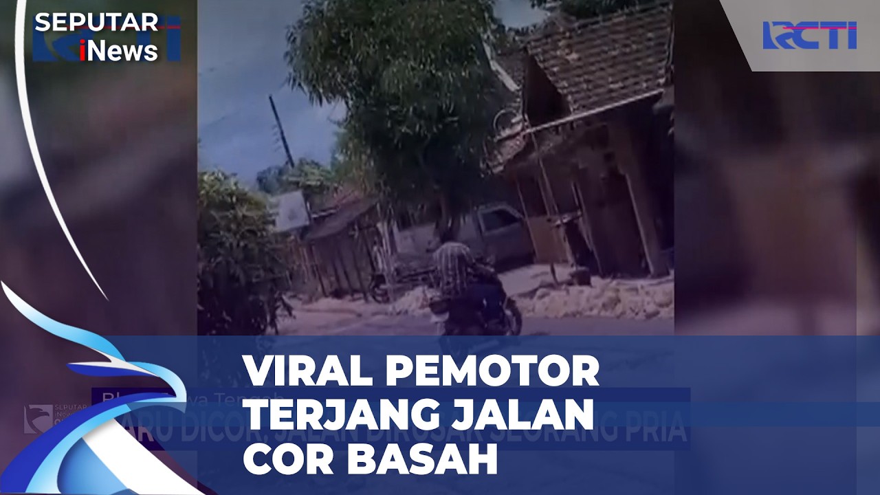 Heboh Aksi Pemotor Nekat Terjang Jalan Baru Dicor di Palon Blora | SIS (22/02)