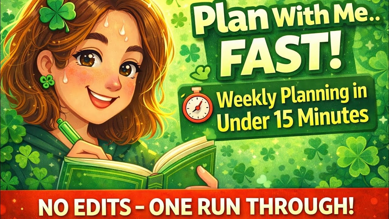 No Edits. No Redos. Plan With Me in Under 15 Minutes ☘️