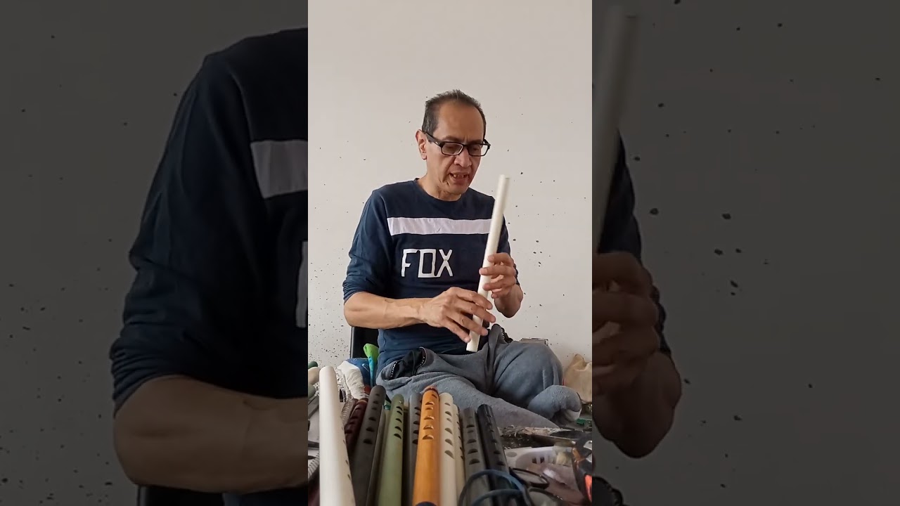 Quenas en Sol (G), de PVC tubo angosto; prueba de sonido.