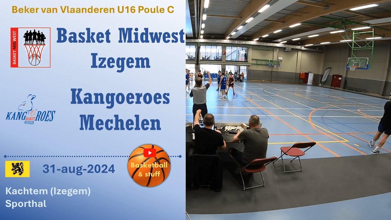 2024-08-31 Basket Midwest Izegem - Kangoeroes Mechelen - U16A