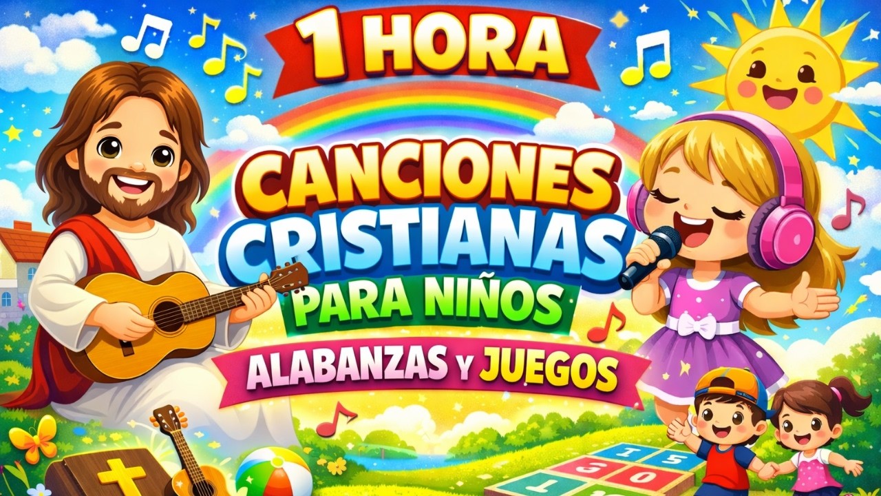 1 HORA CANCIONES CRISTIANAS INFANTILES MUSICA Y ALABANZAS PARA NIÑOS