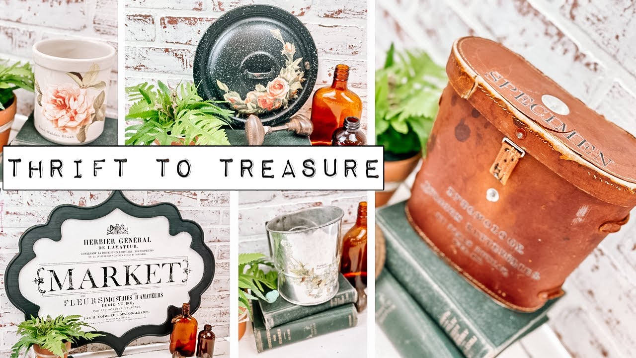 Thrift to Treasure - Quick & Easy Thrift Flips using IOD's Transfers - Vintage Finds - Antique Ares